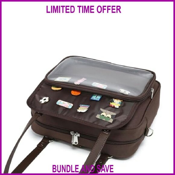Oxford Ita Bag Crossbody Shoulder Satchel Messenger Backpack Pins Display main image 4
